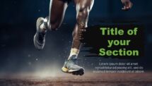 Cinematic Running PowerPoint Template Cover Slide