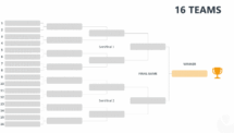Tournament Bracket Template for PowerPoint - 16 Teams