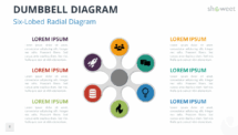 Six-Lobed Radial Diagram for PowerPoint and Google Slides