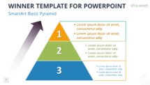 Winner Template for PowerPoint with SmartArt Basic Pyramid