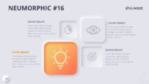 Slide 16 of Neumorphic diagram with light background for engaging presentations