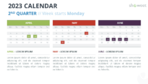 2023 Calendar for PowerPoint and Google Slides - 3 Months, 2nd Quarter - Slide 35