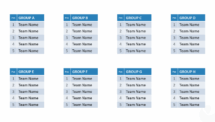 Tournament Group Template for PowerPoint with 5 Teams (Standings)