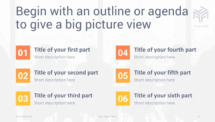Transitions - PowerPoint Template (Orange) - Agenda Slide