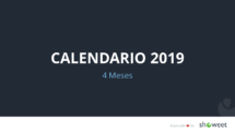 Calendario 2019 PowerPoint - 4 Meses (Sección)