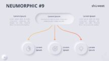 Slide 9 of Neumorphic diagram with light background for engaging presentations