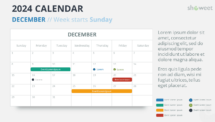 2024 December Calendar Layout, Sunday Start