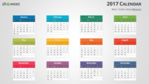 Free 2017 Calendar for PowerPoint - Week starts Monday