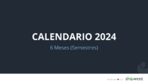 Diapositiva de introducción para el calendario semestral 2024 en PowerPoint y Google Slides