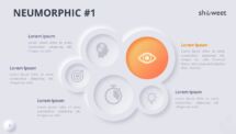 Slide 1 of Neumorphic diagram with light background for engaging presentations