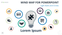 Free Mind Map for PowerPoint - Light-Bulb and Circles