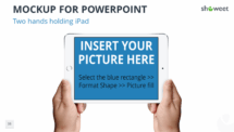 Mockup templates for PowerPoint - 2 Hands Holding iPad
