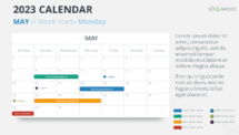 2023 Calendar for PowerPoint and Google Slides - May 2023
