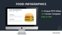Cover slide of the Food Infographics template for PowerPoint and Google Slides, designed with a modern layout and editable graphics for professional presentations.