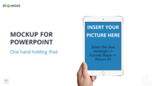 Mockup templates for PowerPoint - 1 Hand Holding iPad