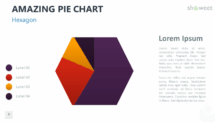 Amazing Pie Chart for PowerPoint - Hexagon