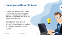 Cartoon Business PowerPoint Template - Theme 07 Content and Title - Idea