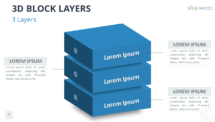 3D Block Layers for PowerPoint - 3 Layers