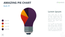 Amazing Pie Chart for PowerPoint - Bulb 1