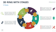 3D Ring PowerPoint Diagram with 5 Stages - Option 3