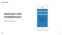 Mockup templates for PowerPoint - White iPhone