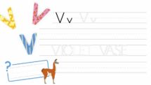 Learn ABC and Trace the Letter V - PowerPoint Worksheet