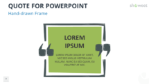 Quote Template for PowerPoint - Hand-Drawn Frame (Green)
