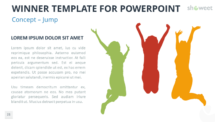 Winner Template for PowerPoint with - Jumping Girls