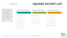 Square Accent List - SmartArt Graphic for PowerPoint