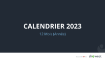 Calendrier 2023 PowerPoint - 12 Mois (Année)