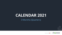 Calendar 2021 for PowerPoint - 3 Months (Quarters)