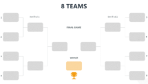 Tournament Bracket Template for PowerPoint with 2 Sides - 8 Teams
