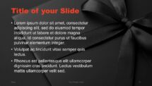 Slide featuring ribbon design and bullet points in Black Friday PowerPoint template.