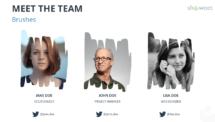 Meet the team for PowerPoint - Brushes