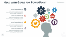 Head with Gears for PowerPoint