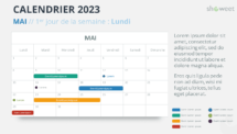 Calendrier PowerPoint - Mai 2023