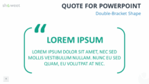 Quote Template for PowerPoint - Double Bracket