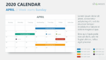 April 2020 PowerPoint Template - Week Starts Sunday