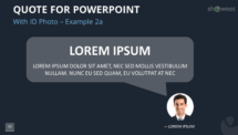 Quote Template for PowerPoint - with Author Photo and Speech Bubble