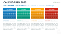 Calendario 2023 para PowerPoint - 4 Meses - Diapositiva #25