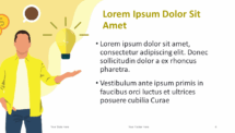 Cartoon Business PowerPoint Template - Theme 03 Content and Title - Idea