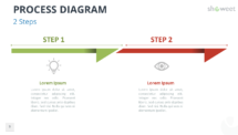 Free Process Diagram with 2 Steps for PowerPoint and Google Slides