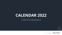 Calendar 2022 for PowerPoint - 3 Months (Quarters)