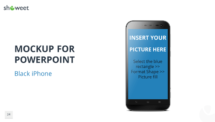 Mockup templates for PowerPoint - Black iPhone