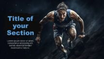Cinematic Train Running PowerPoint Template Cover Slide