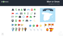 Free map of Spain for PowerPoint with infographic elements