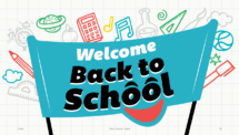 Back To School Template for PowerPoint and Google Slides - Blue