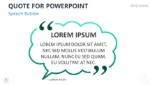 Quote Template for PowerPoint - Speech Bubble (Cloud)