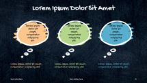Doodles Template for PowerPoint - Three Speech Bubbles