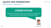 Quote Template for PowerPoint - with Author Photo and Corners Round Speech Bubble